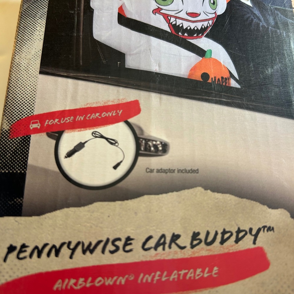 Gemmy IT Chapter Two Pennywise Car Buddy 3ft Airblown Inflatable LED Halloween - Picture 3 of 9
